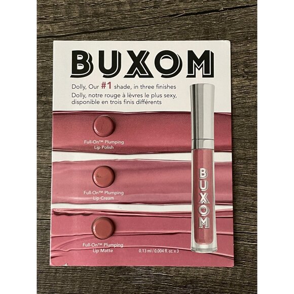 3 Buxom Full-On Plumping Lip Polish cream matte DOLLY Sample 0.13ml SEALED - Picture 1 of 6
